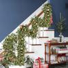 Simulated Green Pine Needle Rattan Vine, 2m Encrypted Plastic Christmas Decoration for Festive Atmosphere.