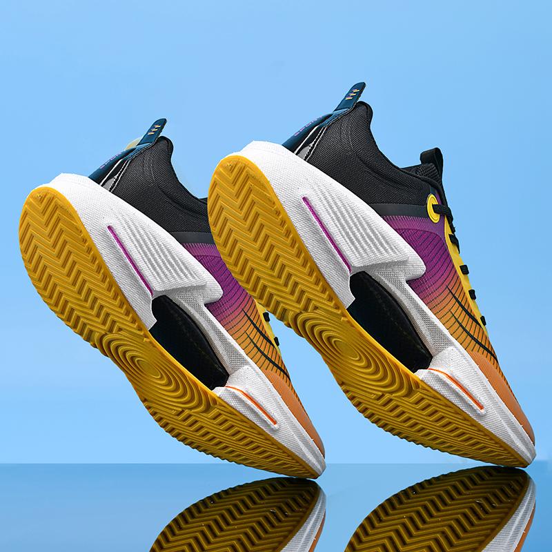 Carbon Plate Air Cushion Men Sports Running Shoes Marathon Breathable Lightweight Women's Comfortable Athletic Nonskid Sneakers