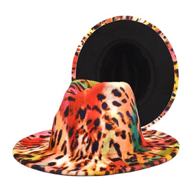 Men Female Letter Fedora Pattern Hats Casual Vintage Autumn Winter Leopard Caps Jazz Outdoor Designed Luxury Hat Sombreros Gifts