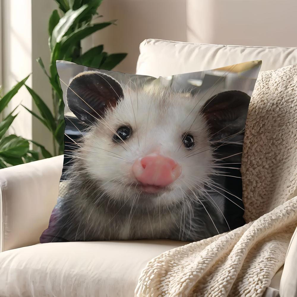 Modern Opossum Kawaii Cushion Cover For Pillow Printing Sofa Decoration Home Car Room Coffee Shop Office Nordic Simplicity