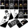 Cartoon König Königin Paar Liebhaber Handyhülle Case für Apple iPhone 16 15 14 Plus 13 12 Mini 17 Pro Max + 16E Air 16+ ProMax