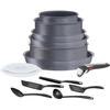 Tefal Ingenio Batterie De Cuisine 14 p,Induction,Revêtement antiadhésif,Empilable,Compatible lave-vaisselle,Poêles Et Casseroles,