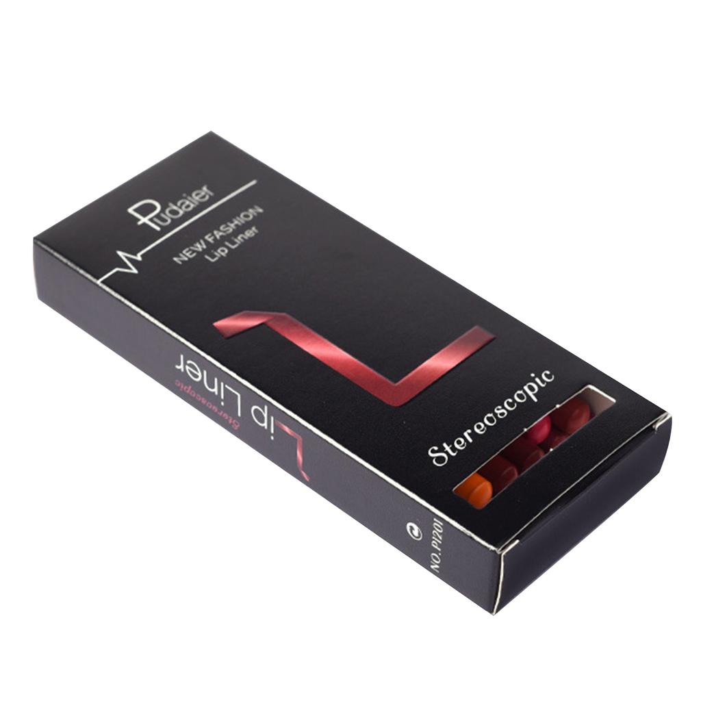 12 Colors Lip Pencil Set Waterproof Long-lasting Lip Liner Matt Lipstick Pen