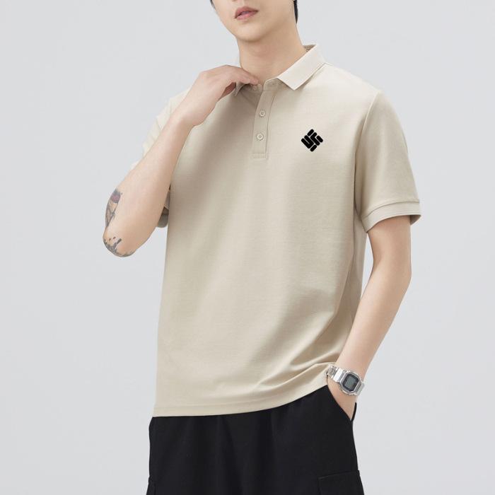 Summer Thin Three-dimensional Silicone Printed Short-sleeved POLO Shirt Men's T-shirt Top