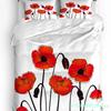Red Poppy Flower Plant Nature 3pcs Bedding Set For Bedroom Double Bed Home Textile Duvet Cover Quilt Cover Pillowcase