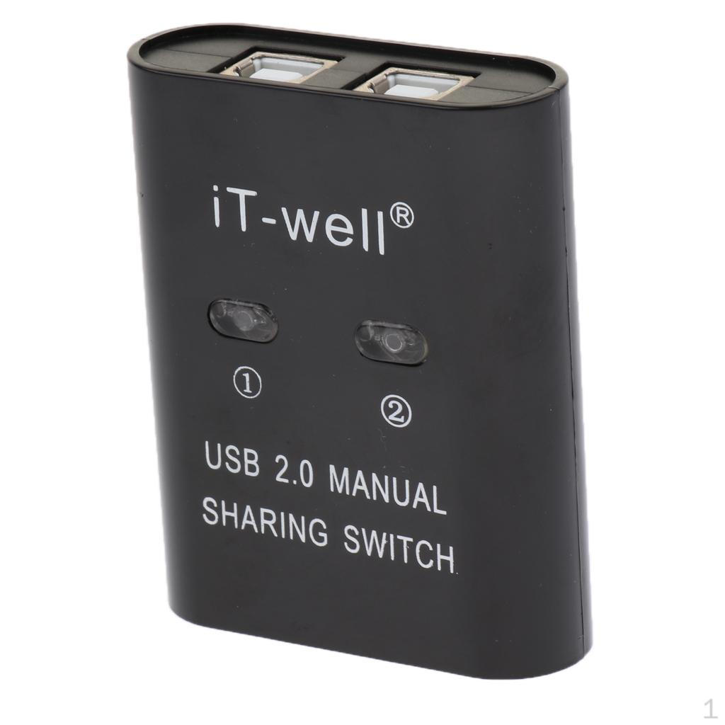

2 Ports USB 2.0 Manual Sharing For Printer чорний