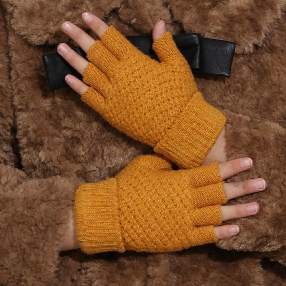 Knitted Warm Gloves Non-slip Driving Mittens New Windproof Cold Proof Gloves Unisex
