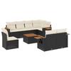 VidaXL Garden Lounge Set with Cushions 9 Pcs, Patio Sofas, Patio Furniture Set, Outdoor Furniture, Black 3227008