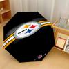 Pittsburgh Steelers Print Auto 8?Ribs Folding Umbrella Wind Resistant Lightweight Automatic Umbrella For Daily Travel