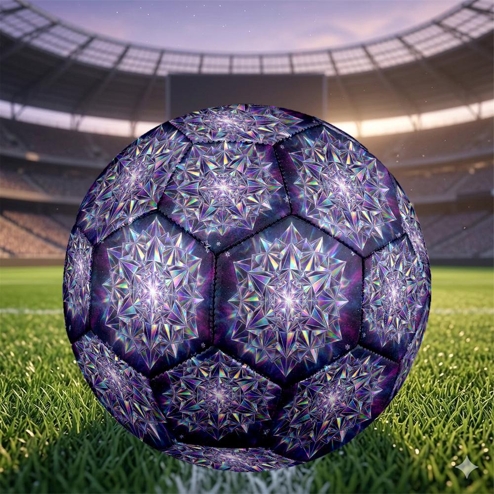 1pc Cosmic Geometry Themed Soccer Ball, Size 5, Lightweight PVC Material, Outdoor Training Soccer Ball Gift. q62298