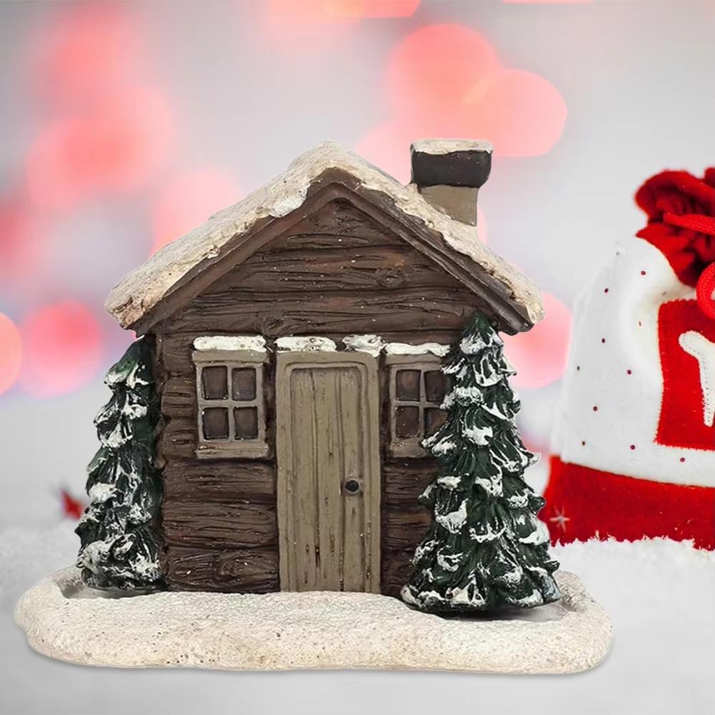 Weihnachten Winter Blockhaus Räucherkegel brennen Weihnachten Schornstein Hütte Räucherkegel Brenner Tisch Herzstück Display Weihnachtsdekoration