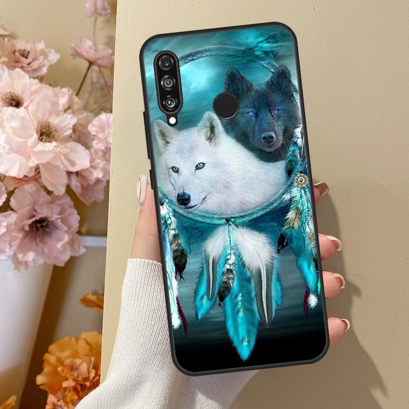 Dream Catcher Feather Wolf For Huawei Nova Y70 Y91 Y61 Y73 Y72 Y90 Y60 12s 12i 11i 8i 9 10 SE P40 Lite P30 P60 Pro Case