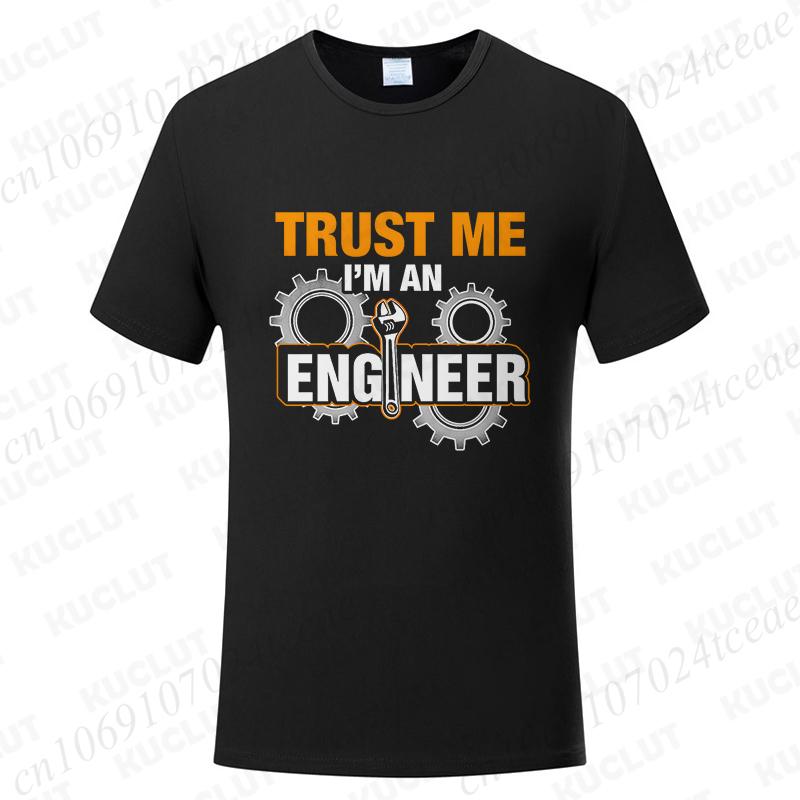 Vertrau mir ich bin ein Ingenieur Design T-Shirts für Männer Lustige Geek Buchstaben T-Shirts Programmierer Streetwear Lässig Kurzarm O-Ausschnitt T-Shirt