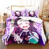 Kochou Shinobu Bedding Sets Anime Demon Slayer Comforter Bed Cover Duvet Cover Pillow Case Twin Single Queen King Teens Gifts