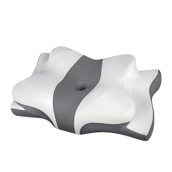 

Orthopedic Contour Neck Pillow Ergonomic Memory Foam Sleeping Pillow Breathable Neck Support Pillow with Center Hole for Pain Relief A