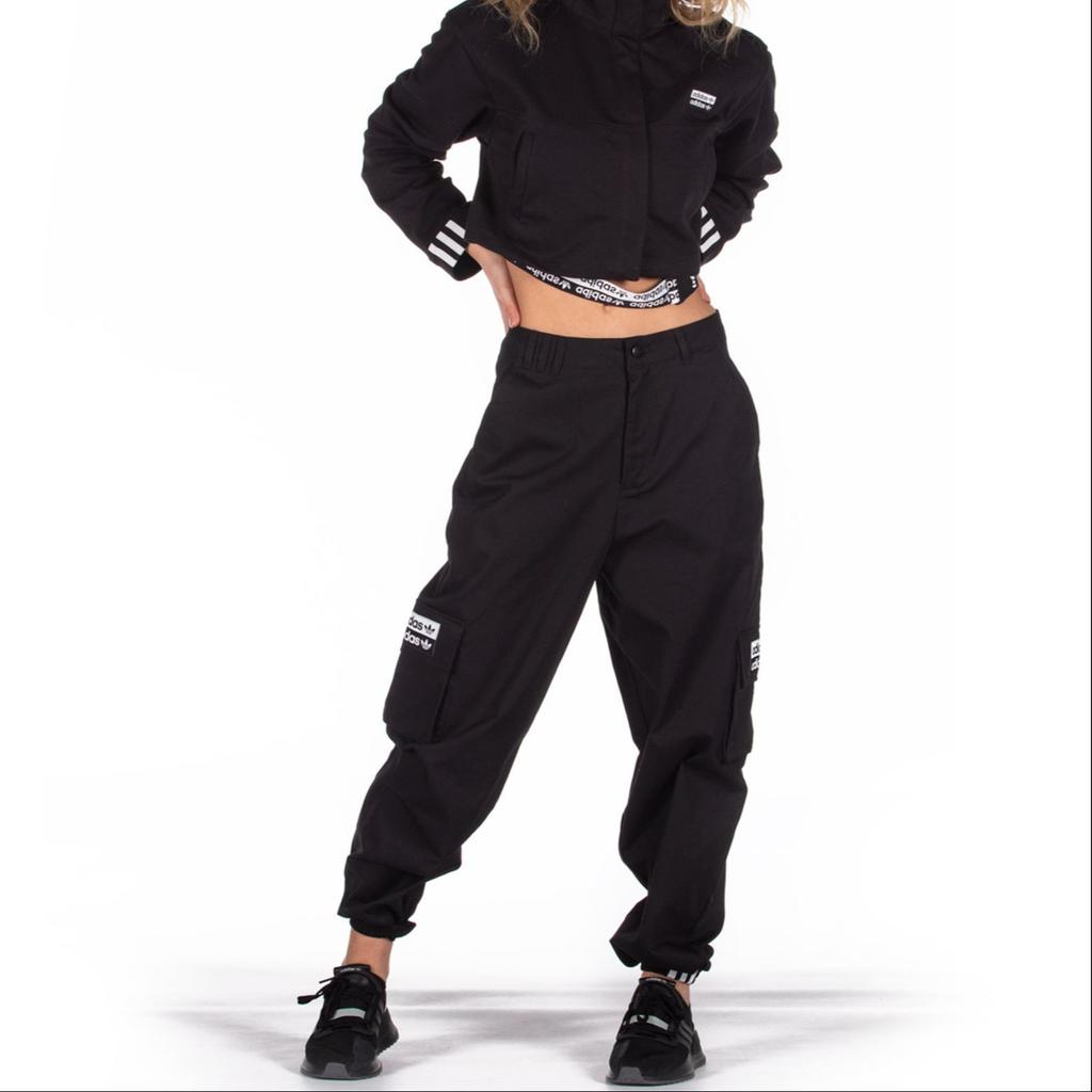 Adidas Originals Trefoil Track Pants Women Bottoms Black FM2455