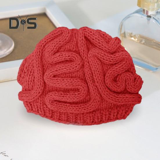Cappello a Cervello Spaventoso Halloween Berretto Lavorato a Maglia Elastico Spesso per Adulti Bambini Skullies Tieniti Caldo all'Aperto Cappellino per Bambini Copricapo Invernale