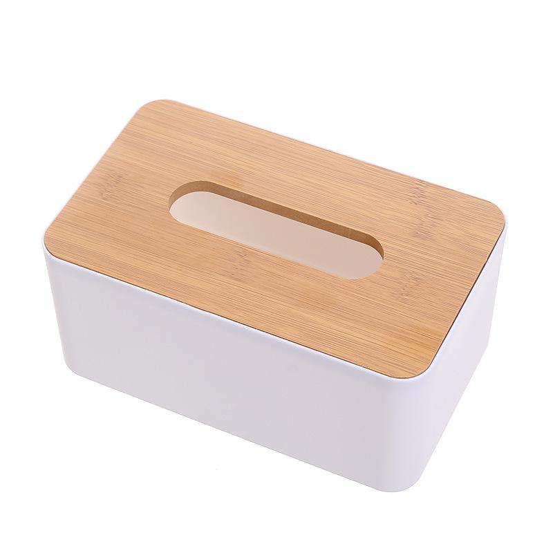 Simple Wooden Lid Desktop, Home Tissue Box, Paper Storage, Paper Drawer, Household Car Use
