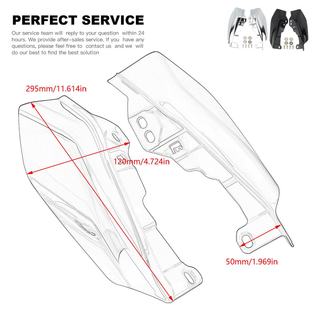 Motorcycle Mid-Frame Heat Shield Air Deflector Trim For Harley Touring Street Electra Glide CVO Road King 2001-2026 ABS Plastic