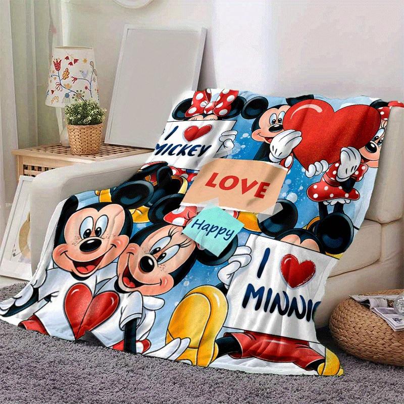 1pc Mickey Printing Blanket - Soft, All-Season Throw for Living Room, Bedroom,Personalized Gift with Adorable Cartoon Design