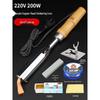 Professional Grade Electric Soldering Iron Set with Wooden Handle for Household and Electronic Repairs