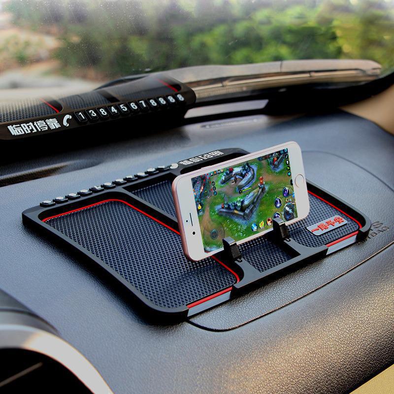 Anti-Rutsch-Telefon- und Aufbewahrungsmatte für das Auto für Mittelkonsole und Armaturenbrett