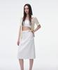 Uboa White Canton Midi Skirt