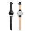 [MONCROSS] MONCROSS Men's Full Calendar Moonphase Leather Wristwatch MS2990M-BK