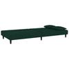 2 Seater Sofa Bed with 2 Cushions Dark Green Velvet