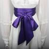 High-End Black Double-Wrap Silk Scarf Belt for Women