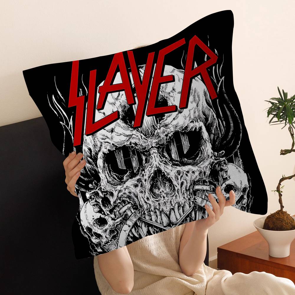 Heavy Metal Rock Band SSlayer Cushion Cover Pillow Cover Decor Pillowcase Printed Cushion Case For Couch
