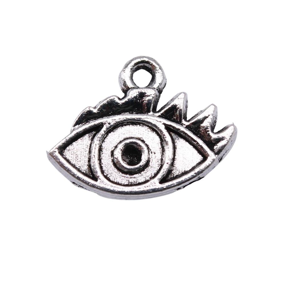 

20шт подвески для глаз античное серебро цвет цинковый сплав 16х13мм