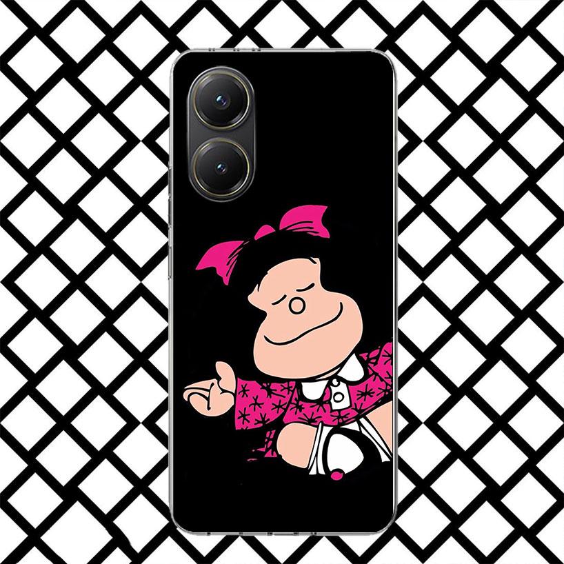 Cartoon Cute Mafalda Phone Case for Xiaomi Poco F7 Ultra X7 X6 X5 Pro X4 Gt M8 M7 Redmi 15 15C 13 13C 12 12C Soft Cover Fundas P