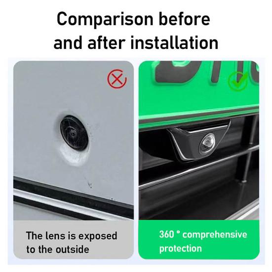2 Stück Autokamera-Objektivschutz Wasserdicht Staubdicht Klebend Klar Automobil-Kameraobjektivabdeckung Schutz Regenschutz Autozubehör