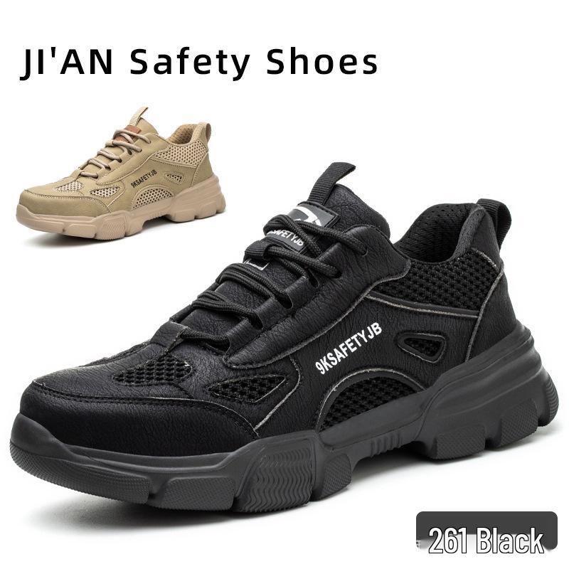 Breathable Fly-Knit Steel Toe Safety Shoes - Durable, Anti-Slip, and Comfortable for Long Hours