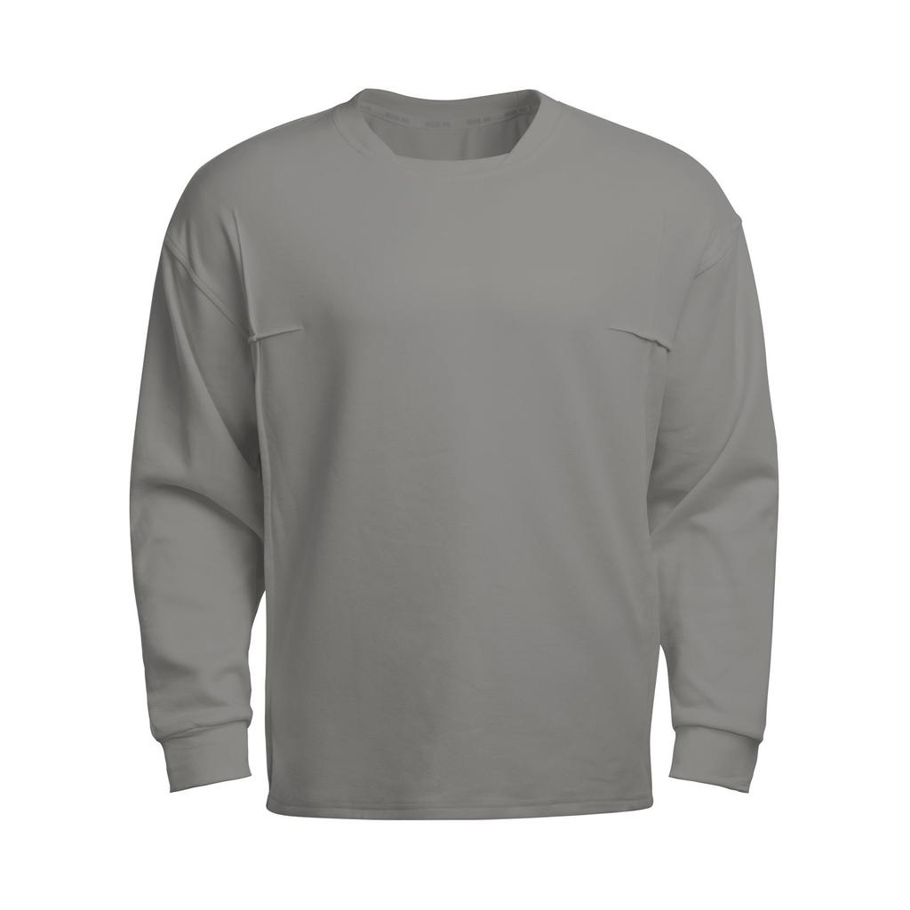 Autumn Men's Long Sleeve T-Shirt, Solid Color, Sporty Casual, Euro-American Style, Crew Neck, Fitness Sweatshirt.