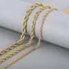 KALEN 4/6/8mm Fashion Men's Women's Simple Stainless Steel Necklace Thick Twisted Chain Jewelry DIY Accessories Gift