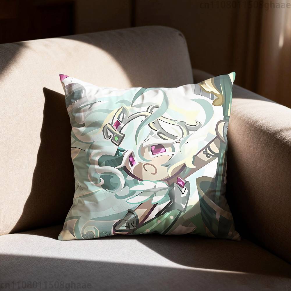 Run Kingdom White lily CCookie Pillow Case Antidustmite Pillowcase Invisible zipper silky short plush Sofa cushion cover