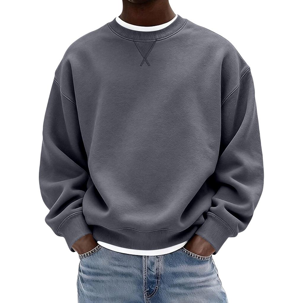 Men's Neck Sweatshirt for Winter Casual Daily Wear Pullover