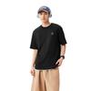 Li Ning Sports Lifestyle Series Solid Color Breathable Versatile Loose Short Sleeve T-Shirt Unisex Tops Black AHSVB91-2