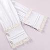 Summer Women's Vintage Ruffle Collar Shirt High Neck Lace Trim Button Down Shirt Elegant Gothic Blouse Tops
