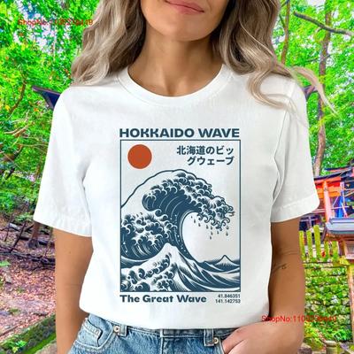 The Great Wave Off Kanagawa Japan T Shirt Hokkaido Japanese Style Streetwear Japon Vintage Washed Comfortable Homme