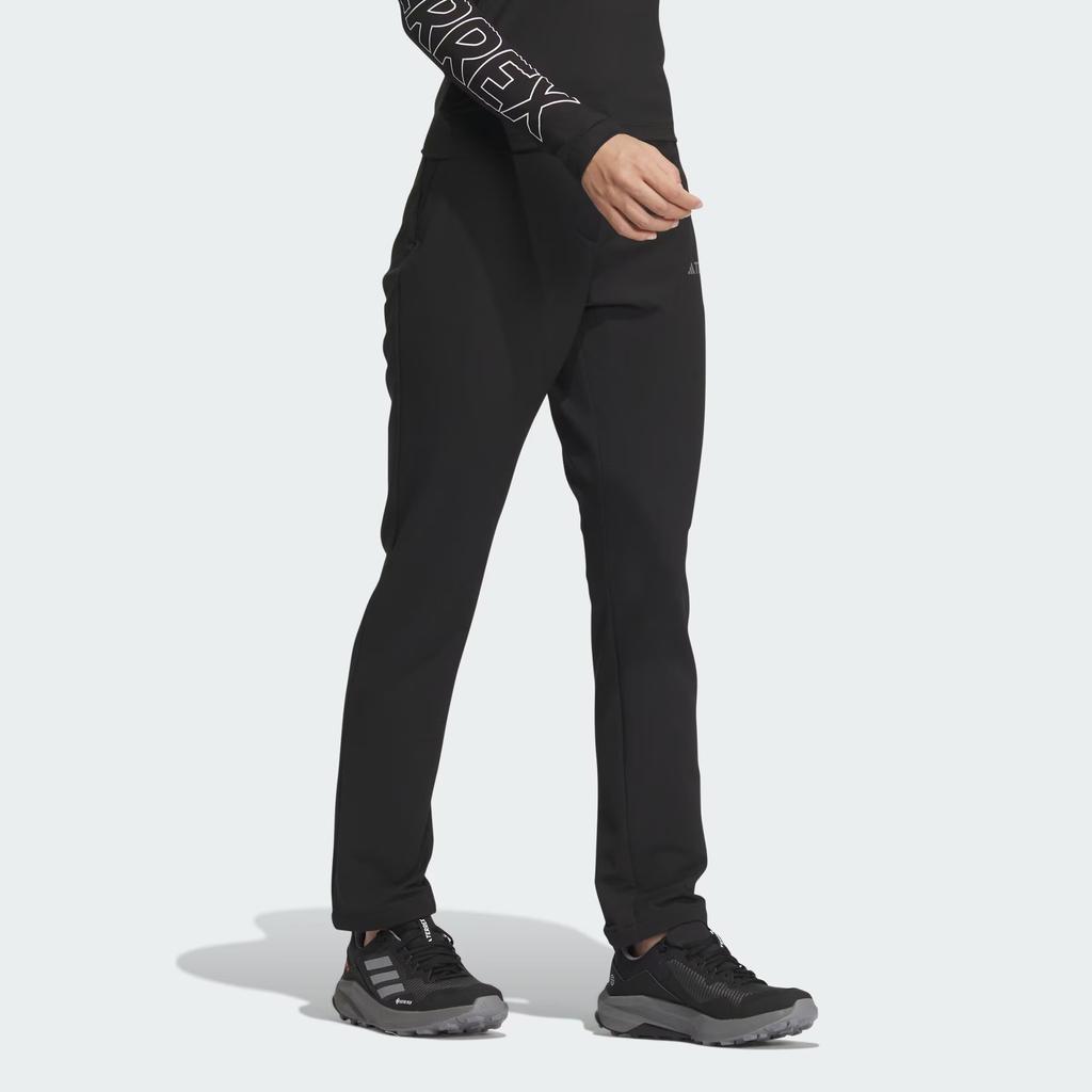 Adidas Shell Pants Solid Color Logo Outdoor Soft Shell Sports Long Pants Women Pants Black IS8916