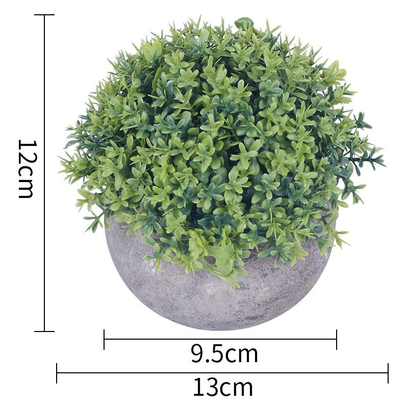 Planta de Simulación Planta en Maceta Decoración de Escritorio de Oficina Adorno de Planta Verde Planta en Maceta Bola de Hierba Planta Verde Milán Eucalipto