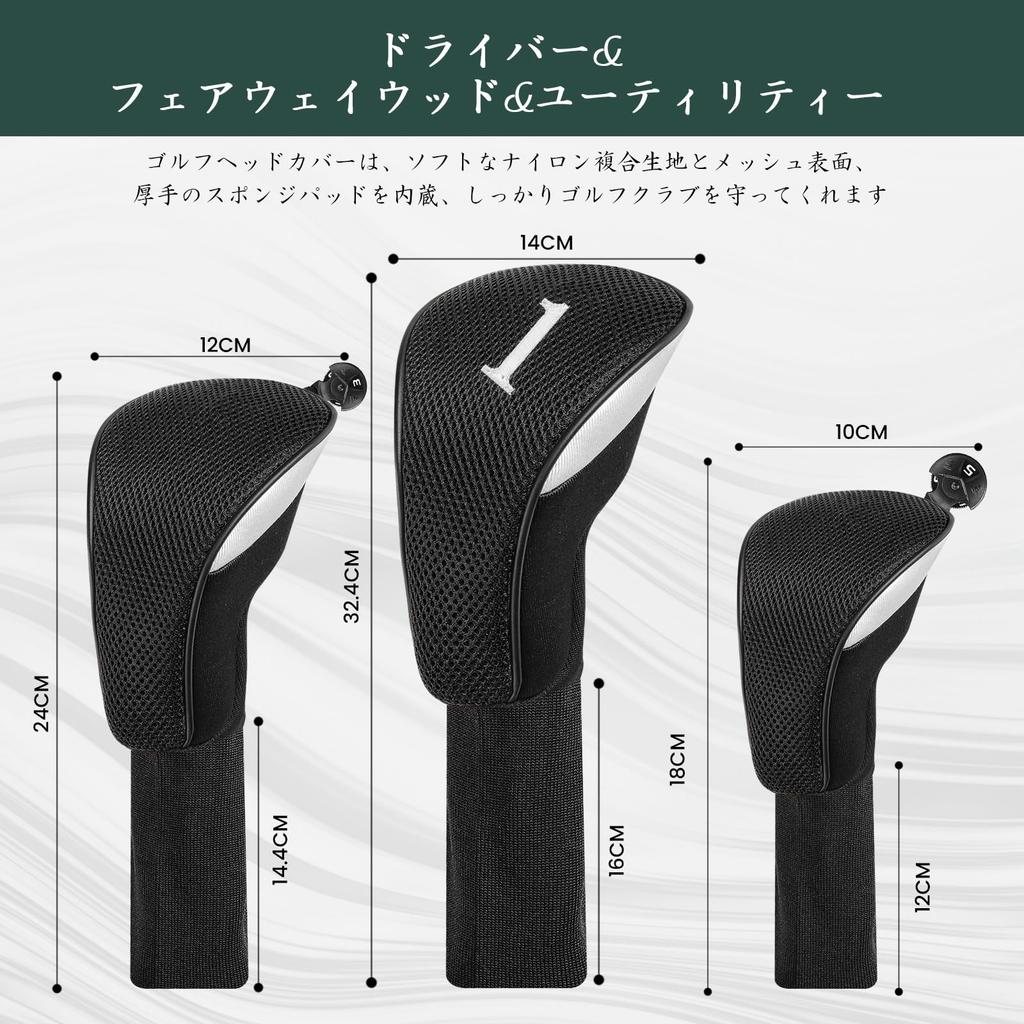 and golf headcovers for 440cc and 460cc fairway and Includes a long neck and conversion set Lightweight, dustproof, abrasion-resistant drivers, woods,