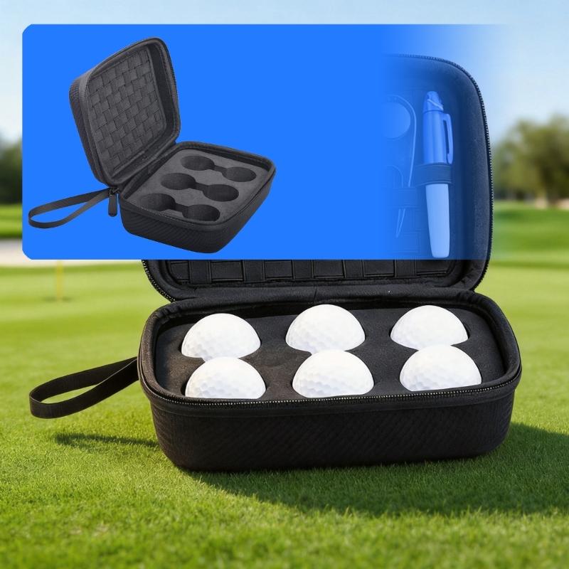 Compact Golf Ball Holder Case for Golfers, Structured Golf Storage Organizer for Practice Days, Course Travel, and Bag Organization
