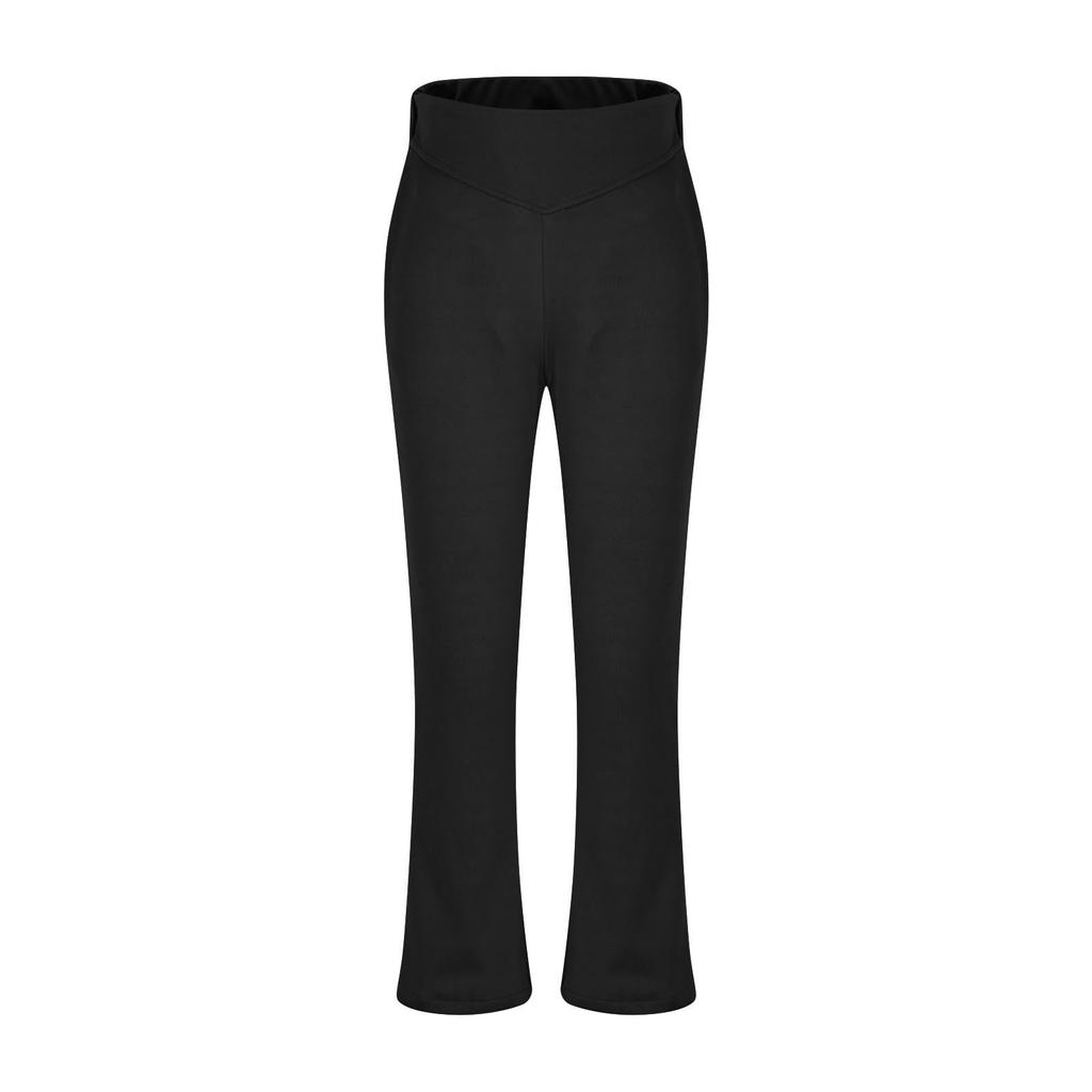 Children's Bell-Bottom Pants With Elastic Waistband And Pockets In Color