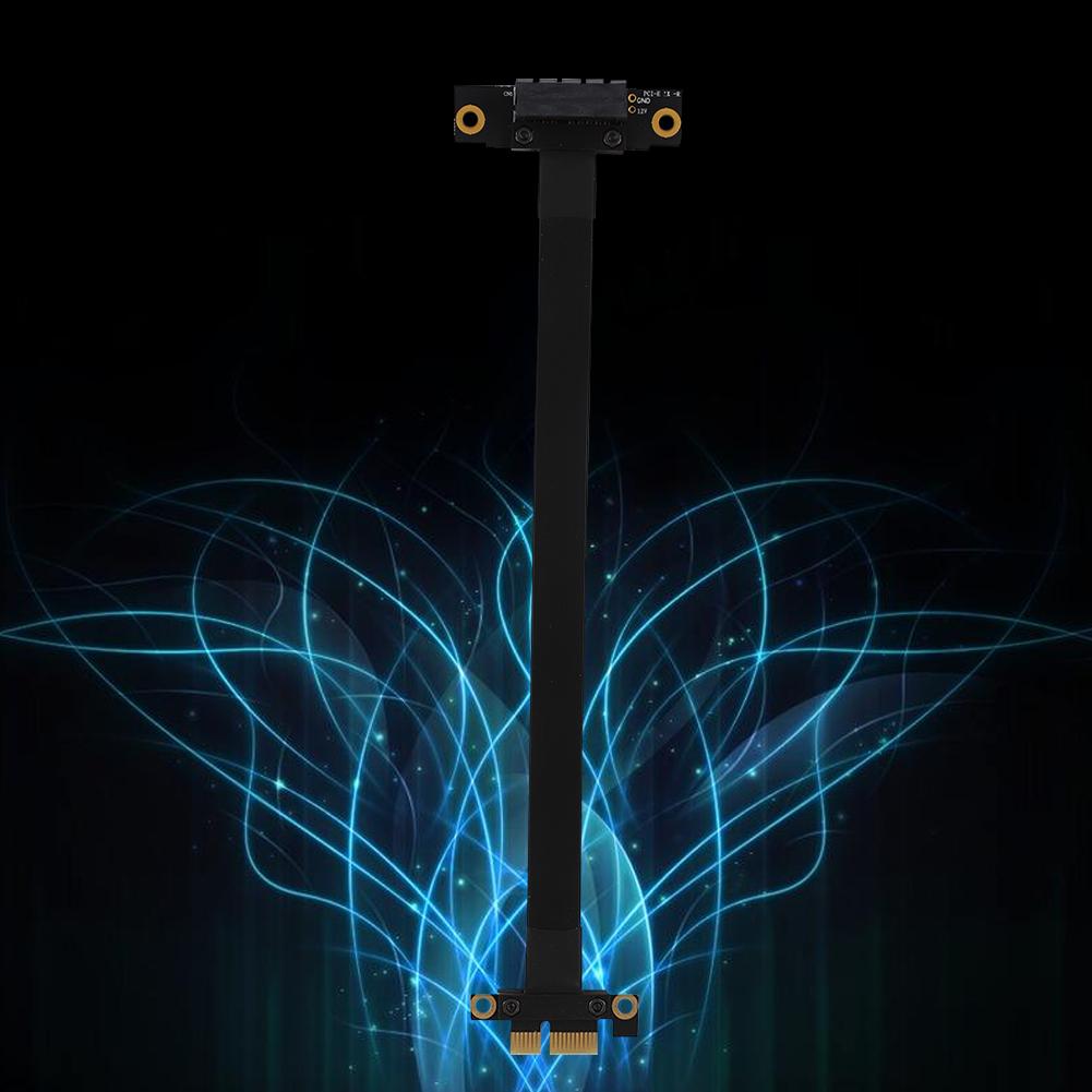 20 cm PCI E 1X 90 Grad Hochgeschwindigkeits-Verlängerungskabel mit goldener Fingerschutzabdeckung