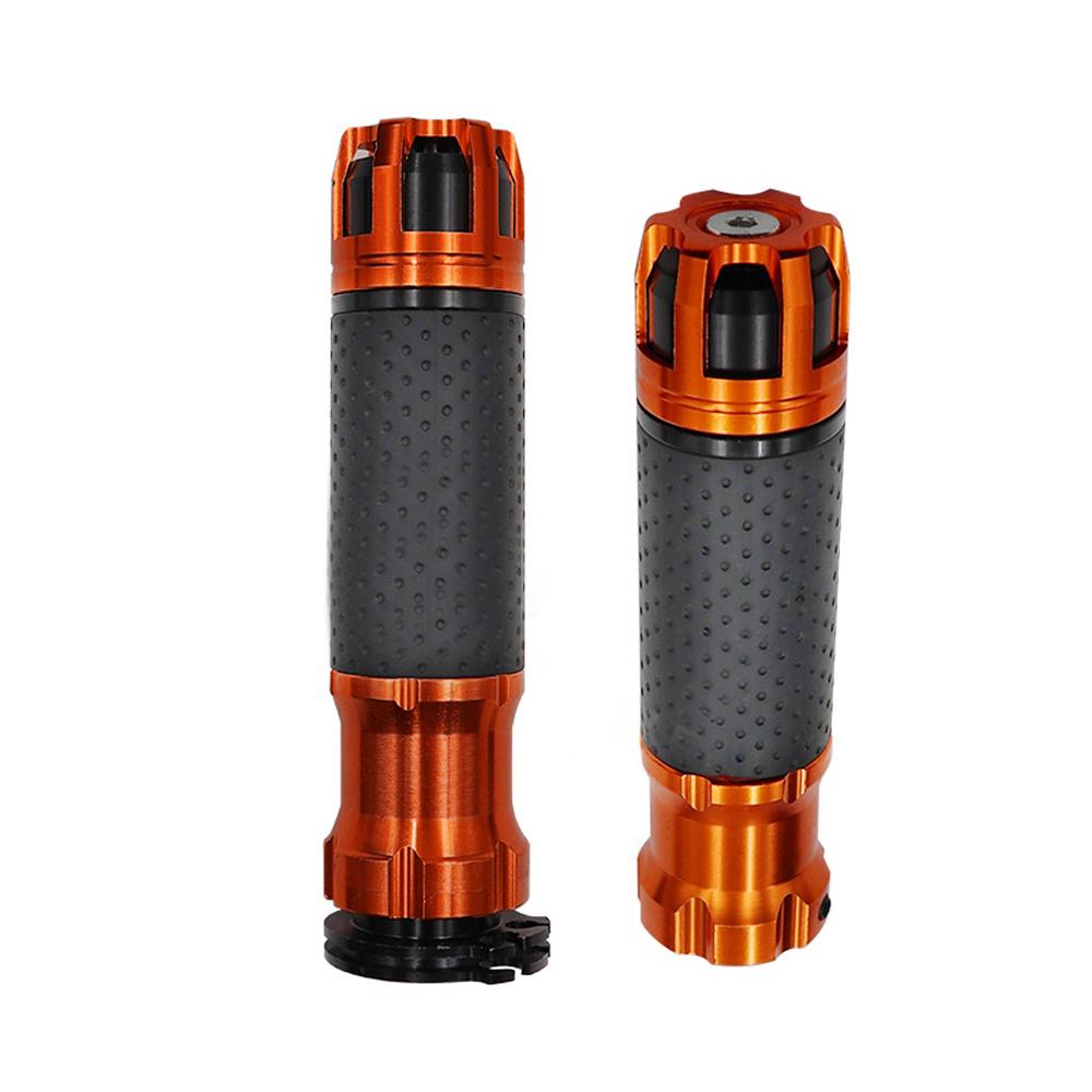 

Заглушка для руля мотоцикла, алюминиевые ручки, противоскользящие ручки, аксессуары для мотоциклов с ЧПУ оранжевый