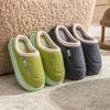 Plush cotton slippers winter plush warm indoor home non-slip thick bottom couple fashion cotton mop
